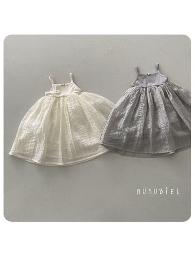 NUNU BIEL11｜(65-115cm) 玫瑰吊帶連身裙1