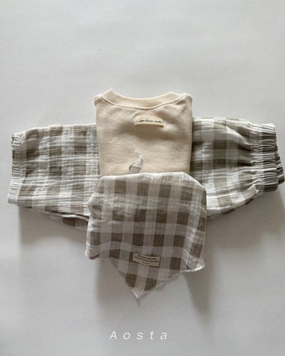 AOSTA24｜(6m-5y) 印花棉麻領巾21