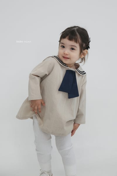 bebe nine31  (65-115) 2色水手領帶洋裝5