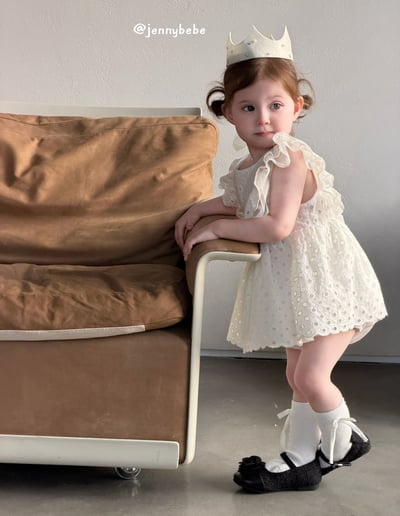 JE725｜(66-120cm) 波點刺繡洋裝包屁衣/洋裝10