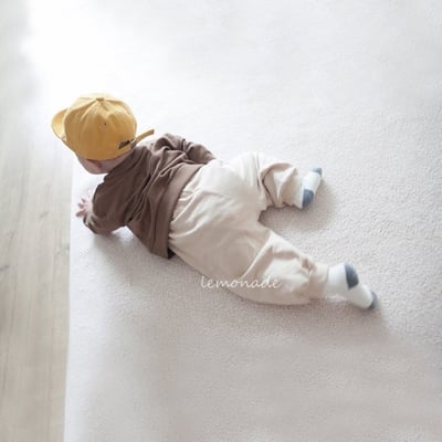 LEMONADE52｜(55cm-85cm) 2色素面拼布束口褲7