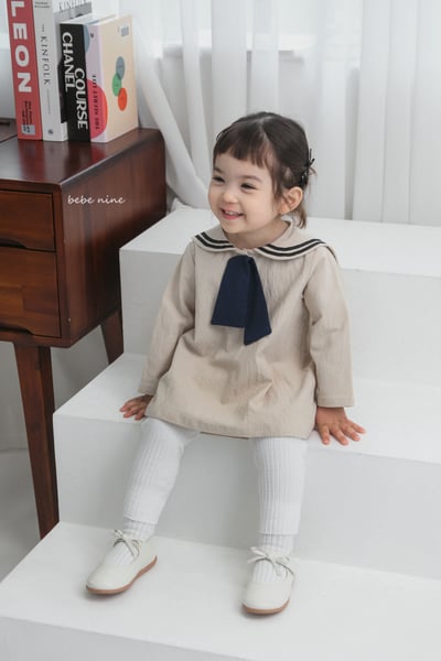 bebe nine31  (65-115) 2色水手領帶洋裝7