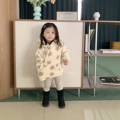 Fondue 20｜(75cm-110cm)  花花絨毛連帽上衣11