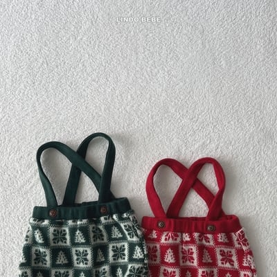 Lindo17｜(3m-18m) 雪花吊帶包屁褲2