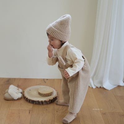 neneru04｜(60cm-85cm) 1色小熊燈芯絨吊帶褲8