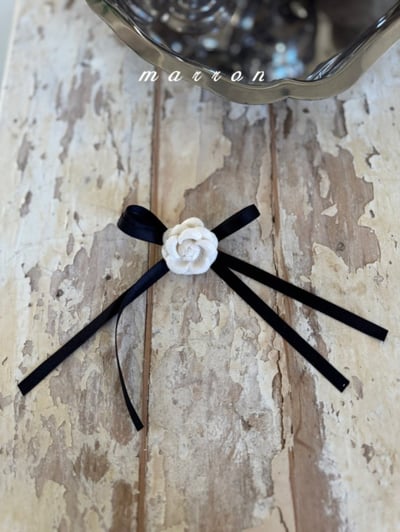 Marron46｜(free) 小花緞帶胸針1