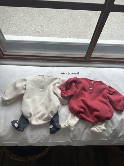 Bloom.b12｜(0m-24m) 櫻桃針織領包屁衣10