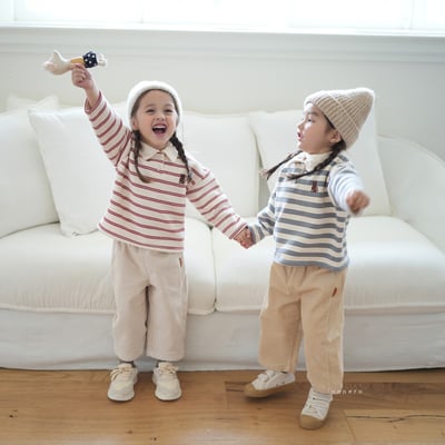 neneru15｜(70cm-125cm) 3色素面直筒牛仔褲/燈芯絨長褲7