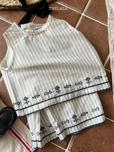 thelala40｜ (70-115) 條紋刺繡圖騰套裝9
