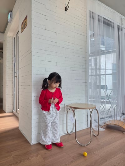 Color26｜(75-115cm) 捲邊開襟外套11