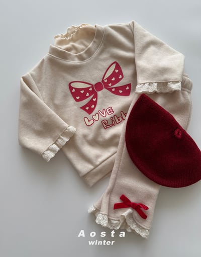 AOSTA21｜(6m-5y) 蕾絲邊蝴蝶結印花休閒上衣19