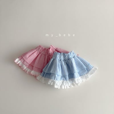 my_bebe27｜(80-120cm) 格紋蓬蓬褲裙14