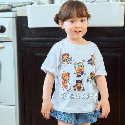 1st blue32｜(~93-118cm-mom) 曬黑HELLO KITTY印花上衣8