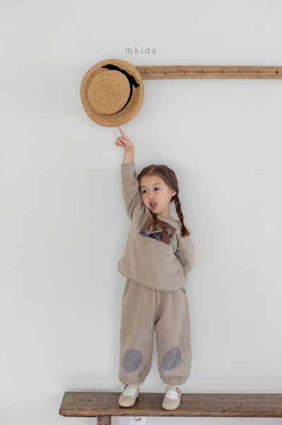 M-KIDS40｜(65-115cm) 2色美國小熊印花休閒上衣10