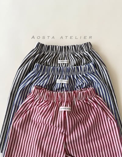 AOSTA17｜(6m-5y) 線條直筒長褲3