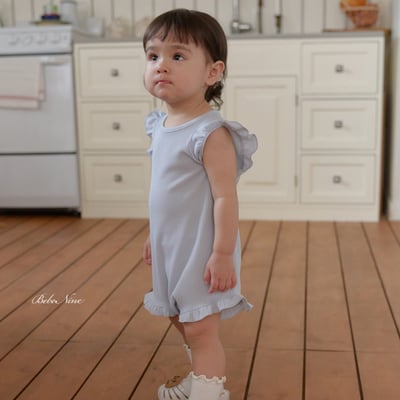 bebe nine05  (6m-24m) 3色波浪花邊無袖連身服13