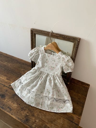 Anne Shirley14｜(3m-22m) 2色碎花方領洋裝包屁款12