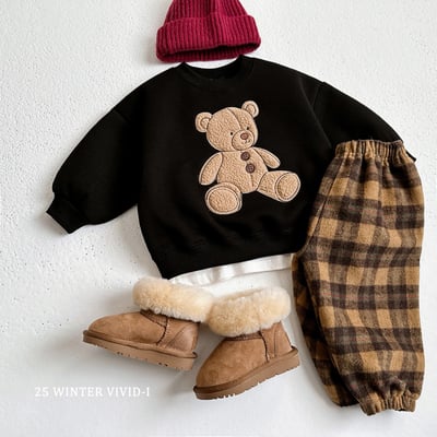 vivid43｜(78cm-125cm) 泰迪熊印花休閒上衣7