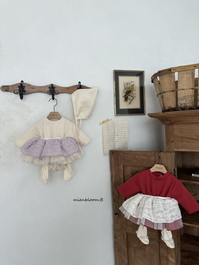 Bloom.b01｜(0m-24m) 層次洋裝包屁衣含帽子15