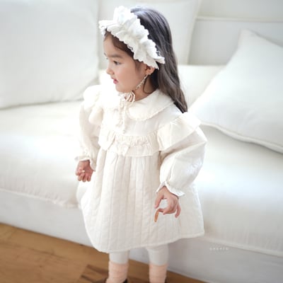 neneru36｜(free) 1色荷葉邊蕾絲髮帶3