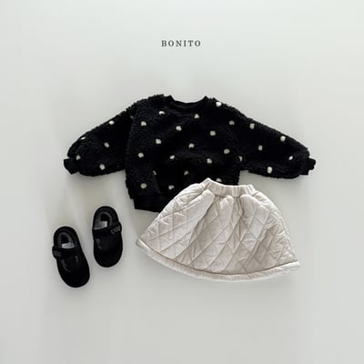 Bonito41｜(75cm-125cm) 波點刷毛上衣10