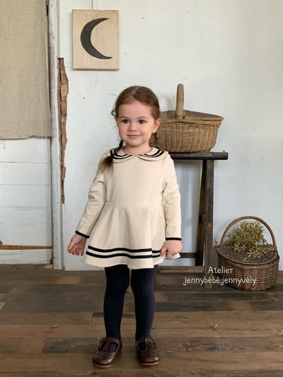 JE568｜(66-90cm) 水手領包屁衣5