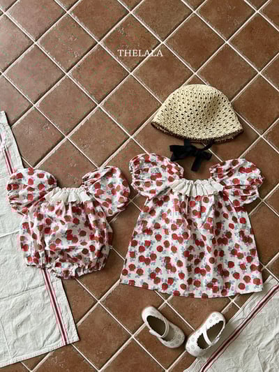 thelala54｜ (0m-18m) 玫瑰蕾絲方領包屁衣11