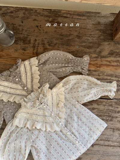 Marron13｜(1y-6y) 層次蕾絲花邊襯衫5