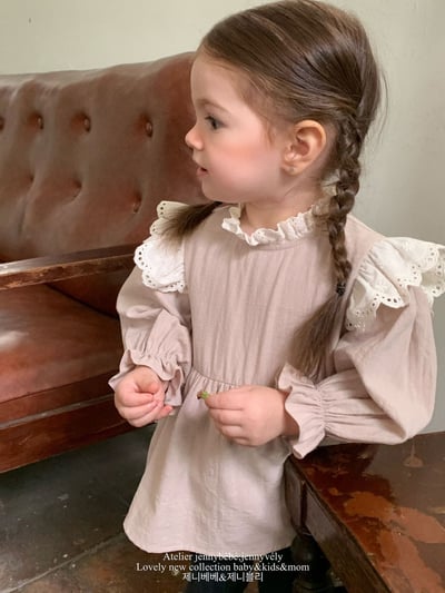 JE577｜(66-90cm) 蕾絲領飛袖包屁裙23