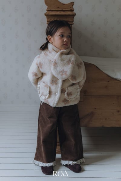 ROA01｜(80cm-120cm) 甜美小花絨毛外套12