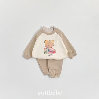 Oottbebe76｜(1y-7y)   休閒彩虹熊熊套裝7