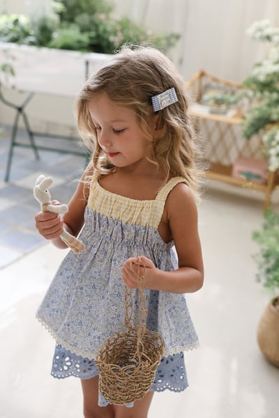 FLO30｜(75-140) 田園碎花無袖上衣1