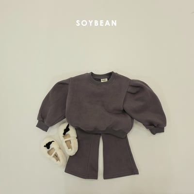 Soybean08｜(75cm-118cm) 公主袖喇叭褲內刷毛套裝13