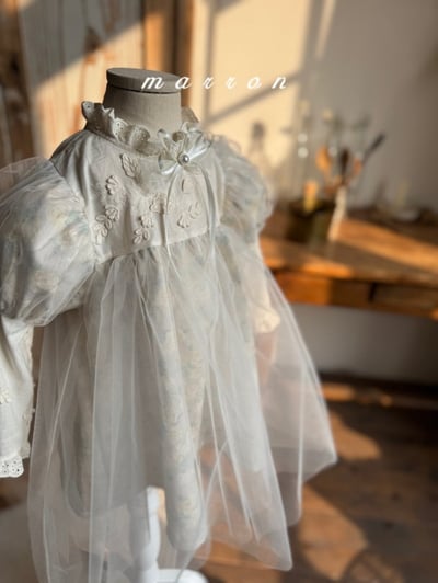 Marron55｜(1y-6y) 古典玫瑰薄紗洋裝6