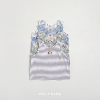 Oottbebe02｜(0m-12m  1y-7y)  素色上衣+條紋背心（兩件組）5