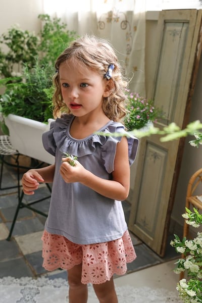 FLO35｜(75-140) 荷葉波浪領上衣20