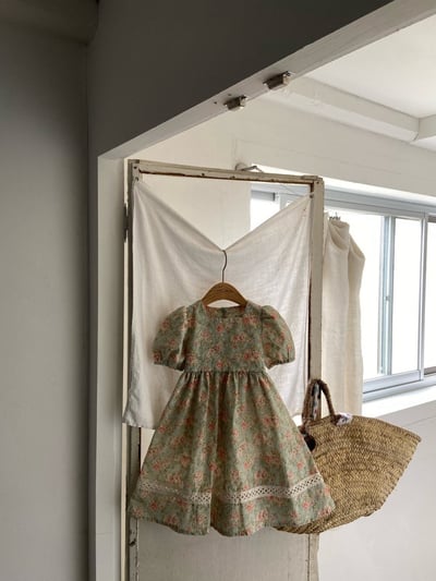 Anne Shirley30｜(1y-5y) 3色古典玫瑰花卉洋裝2