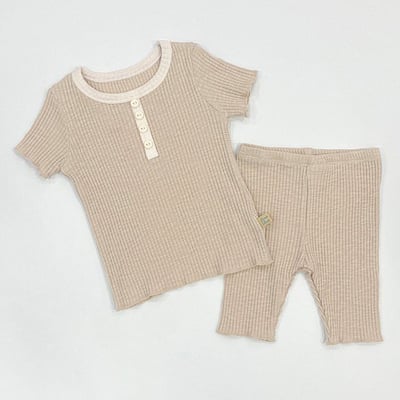 LIME&BLUE03｜(80-118cm)  素色鈕釦居家服5