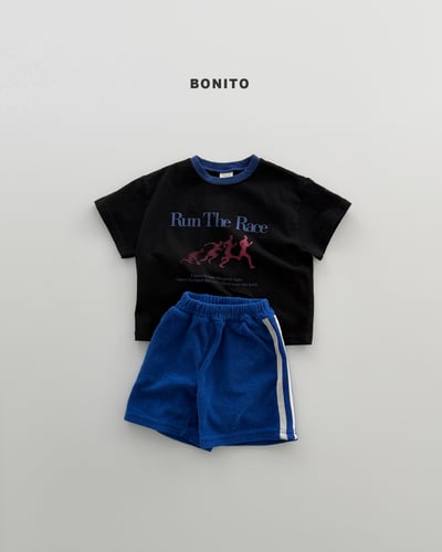 Bonito10｜(75cm-125cm) 3色雙線條運動短褲10