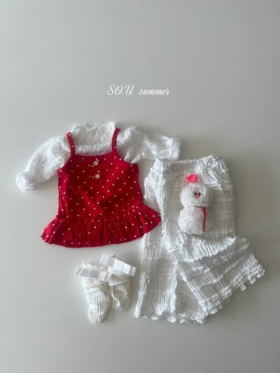 SO.U10｜(6m-4y) 荷葉滾邊波點上衣2