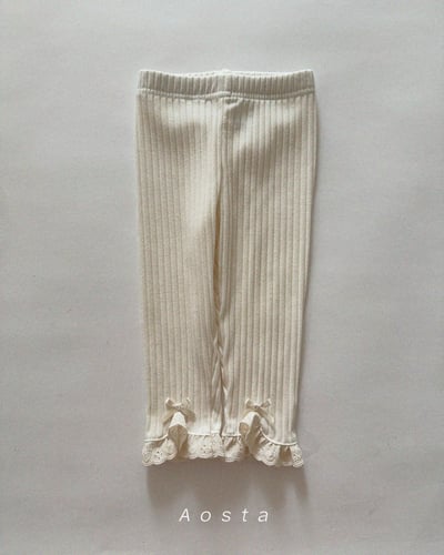 AOSTA02｜(6m-5y) 蕾絲邊緊身褲4