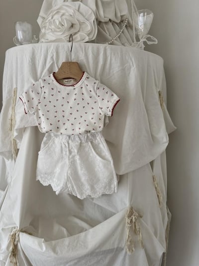 LePetitmot07｜(80-125cm) 小櫻桃線邊上衣3