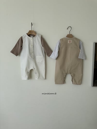 Bloom.b43｜(0m-18m) 素面包屁連身衣7