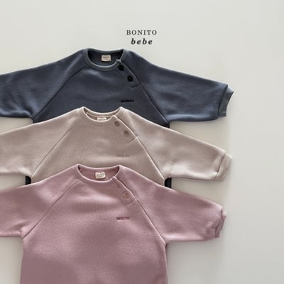 Bonito81｜(3m-18cm) 簡約logo針織連身衣2