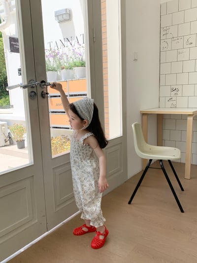 JE51｜(73-120cm) 碎花吊帶連身褲21