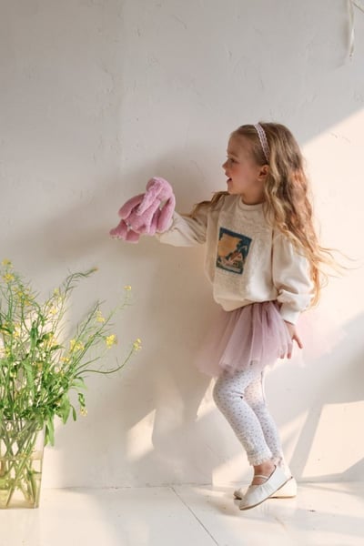 FLO50｜(75-140) 2色法式油畫插圖休閒上衣20