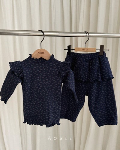 AOSTA28｜(6m-5y) 飛袖捲邊上衣14