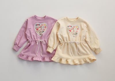 FLO11｜(75-140) 2色愛心碎花布洋裝22