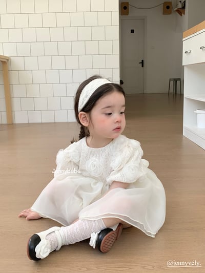 JE01｜(66-130cm) 玫瑰薄紗蓬蓬包屁洋裝6