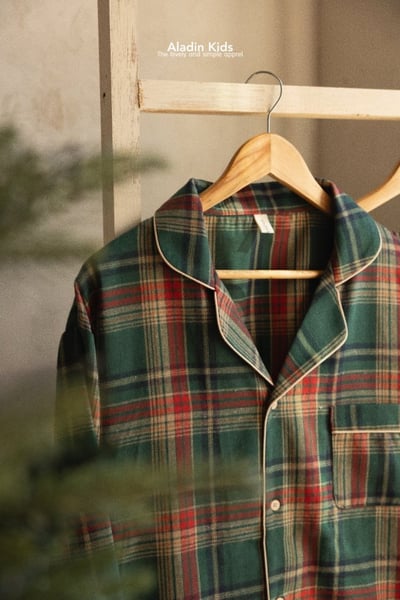 ALADIN24｜(mom-dad) 聖誕格紋家居套裝6